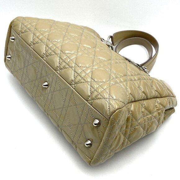 CHRISTIAN DIOR Cream Leather Shoulder Bag - Picture 3 of 12